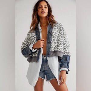 Ditsy Denim Jacket Free People